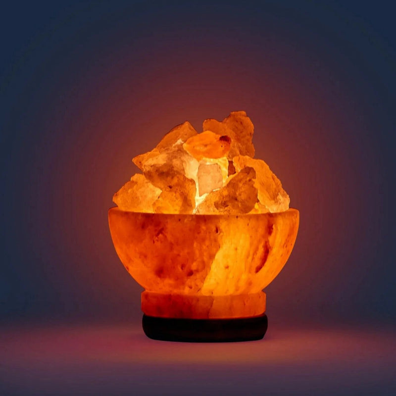 Himalayan Salt Fire Bowl Lamp — Natural Series